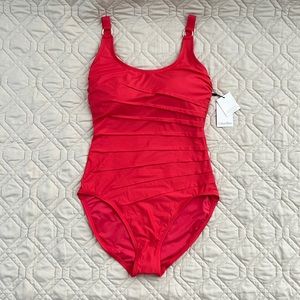 Calvin Klein red one piece swim suit